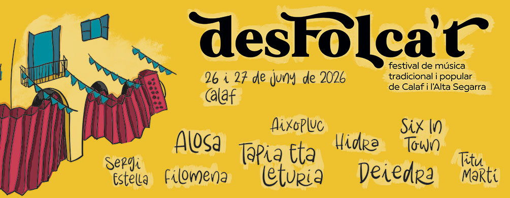 Banner de desFOLCa't, Festival de Música Tradicional i Popular de Calaf 2026