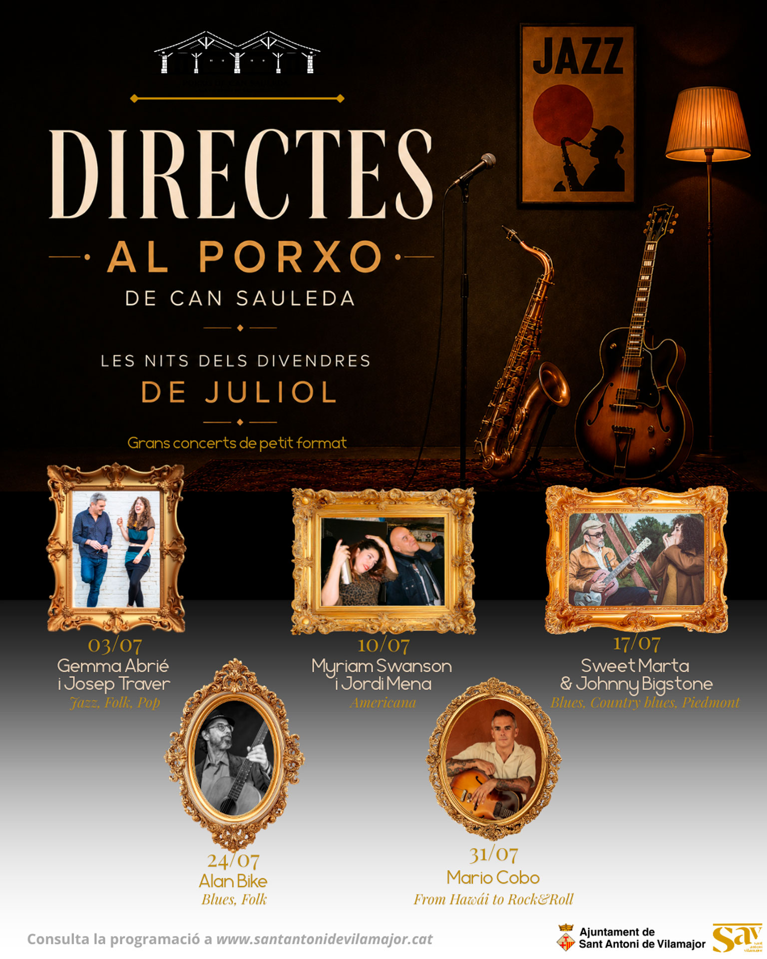 Directes al Porxo, Cicle de Concerts d'estiu a Sant Antoni de Vilamajor