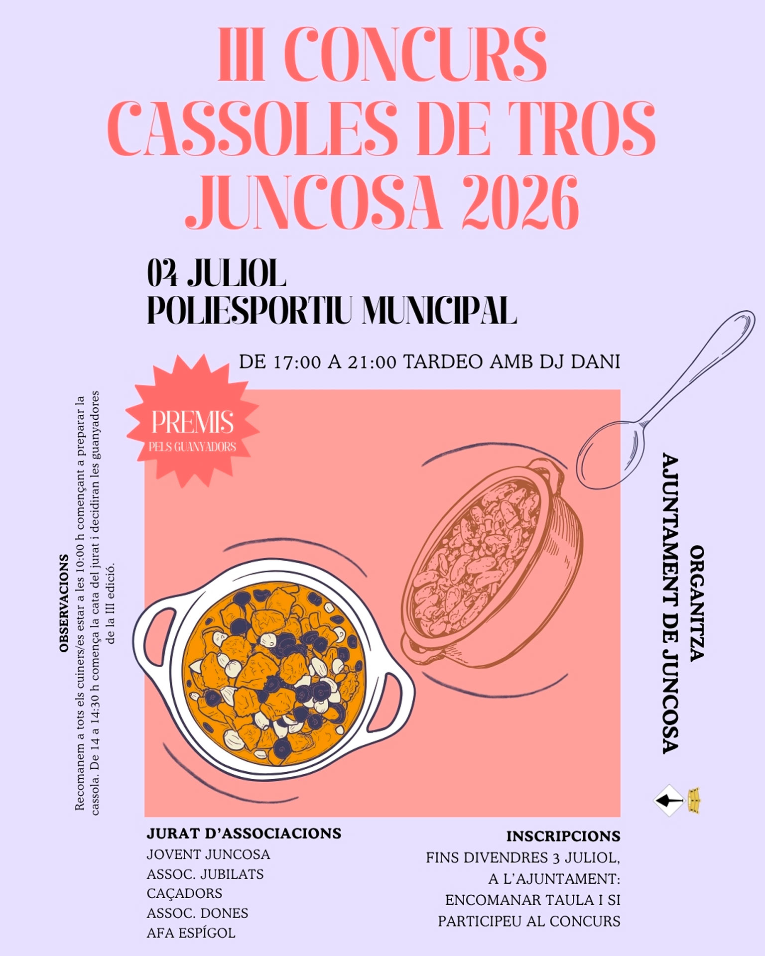 Concurs de cassoles de tros a Juncosa