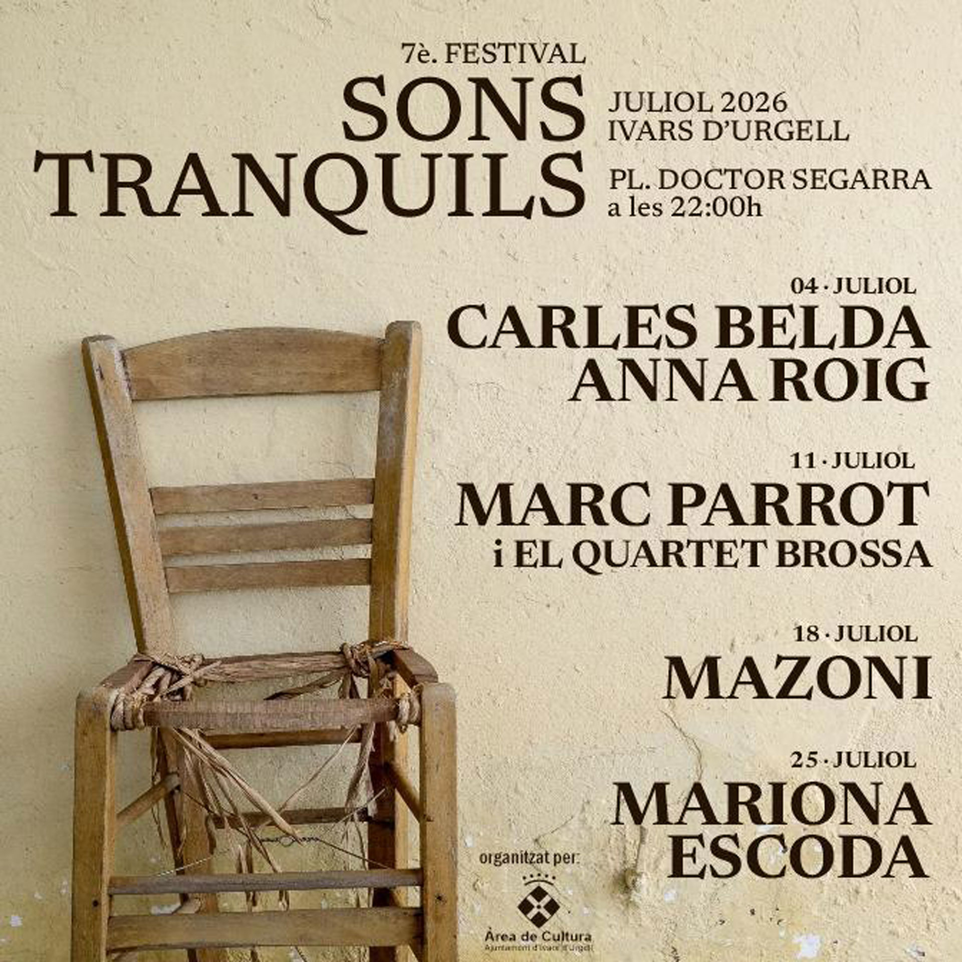Festival Sons Tranquils 2026 - Ivars d'Urgell