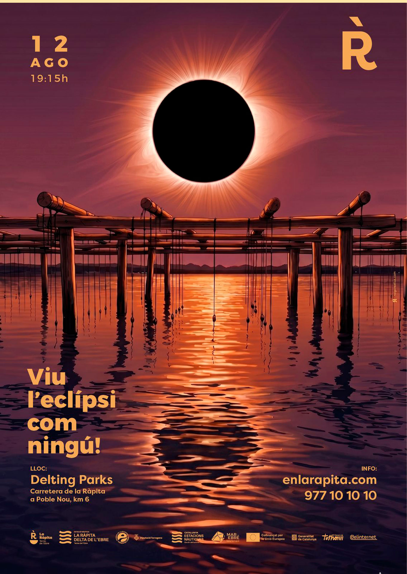 Viu l'eclipsi solar des del mar a La Ràpita 2026