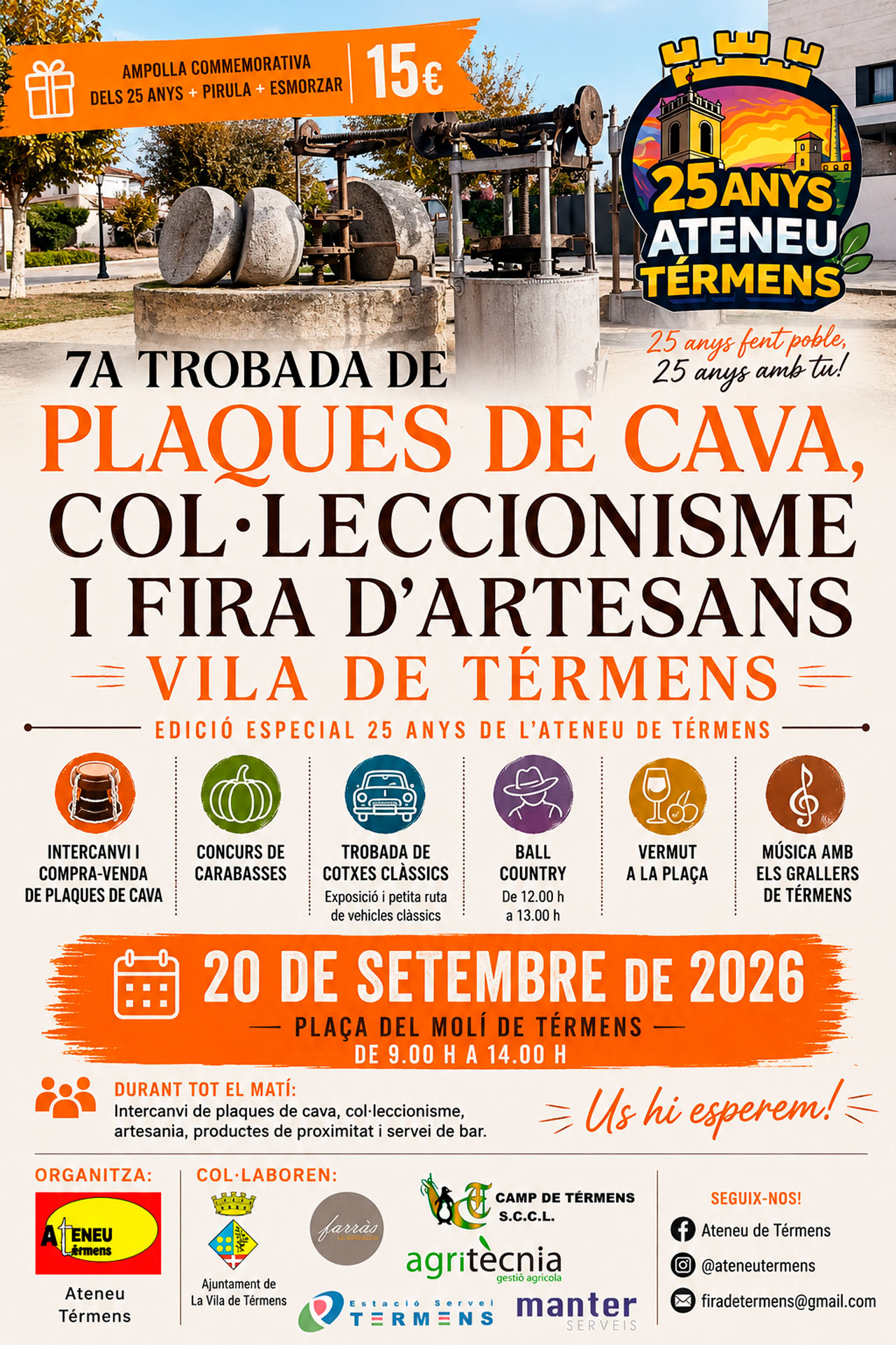 Trobada de Plaques de Cava, Col·leccionisme i Fira d'Artesans a la Vila de Térmens 2026