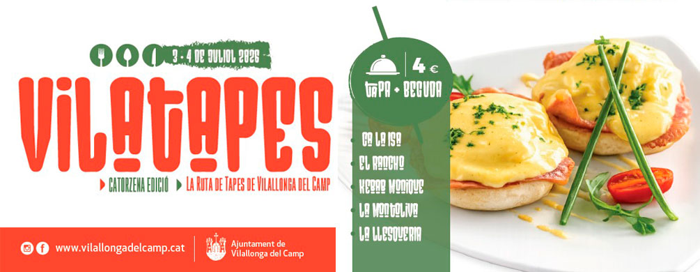 Banner de Vilallonga del Camp - Vilatapes, La Ruta de Tapes 2026