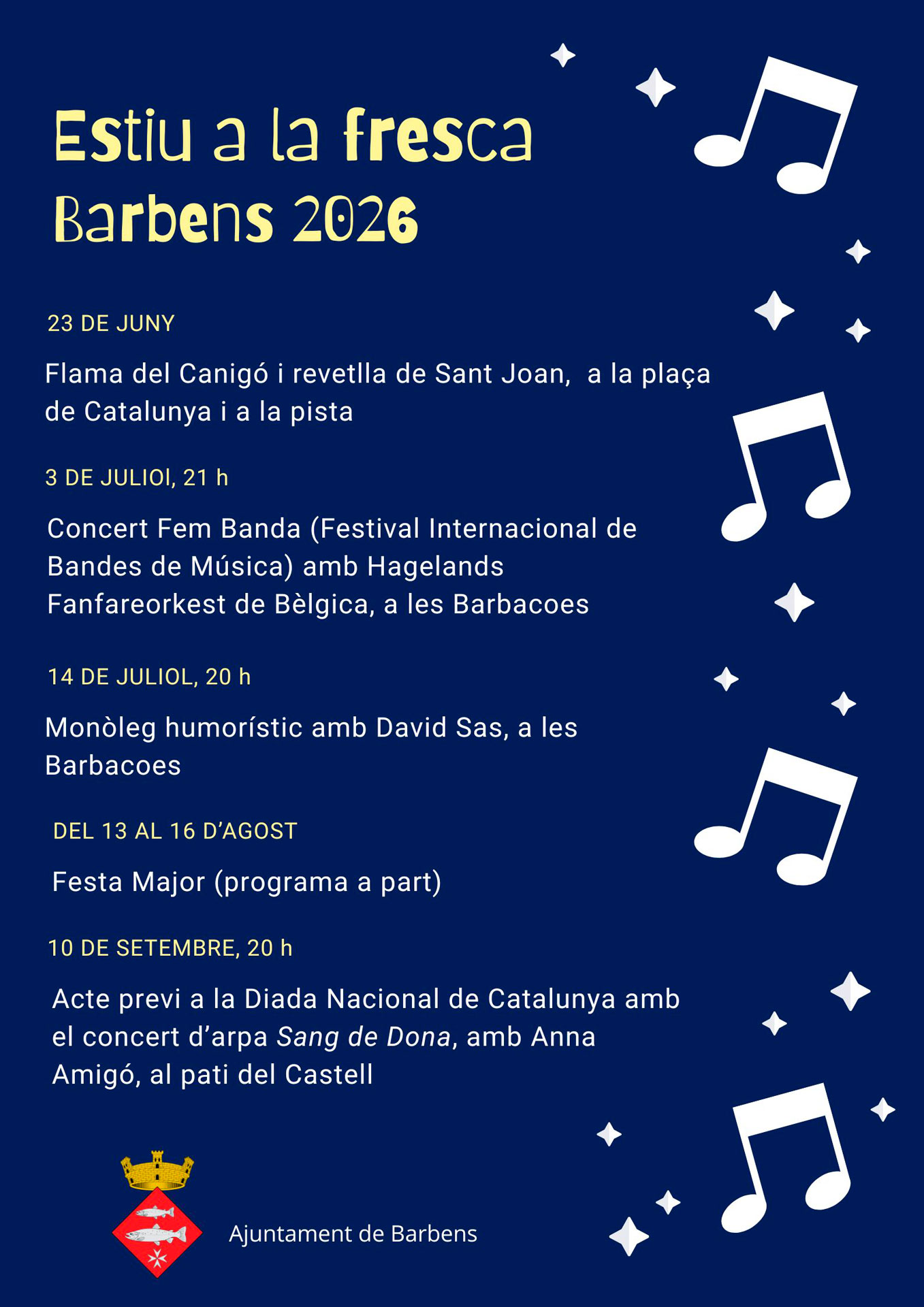 Estiu a la Fresca 2026 - Barbens