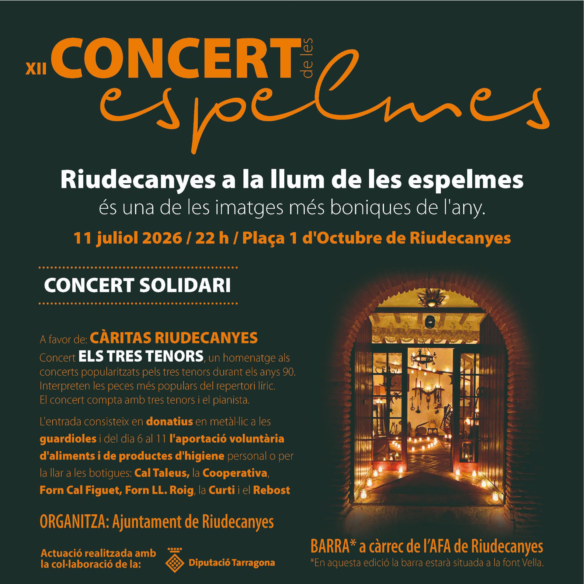 Concert de les Espelmes a Riudecanyes