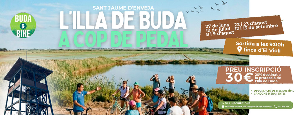 Banner de Sant Jaume d'Enveja - Buda&Bike, L'Illa de Buda a cop de pedal 2026