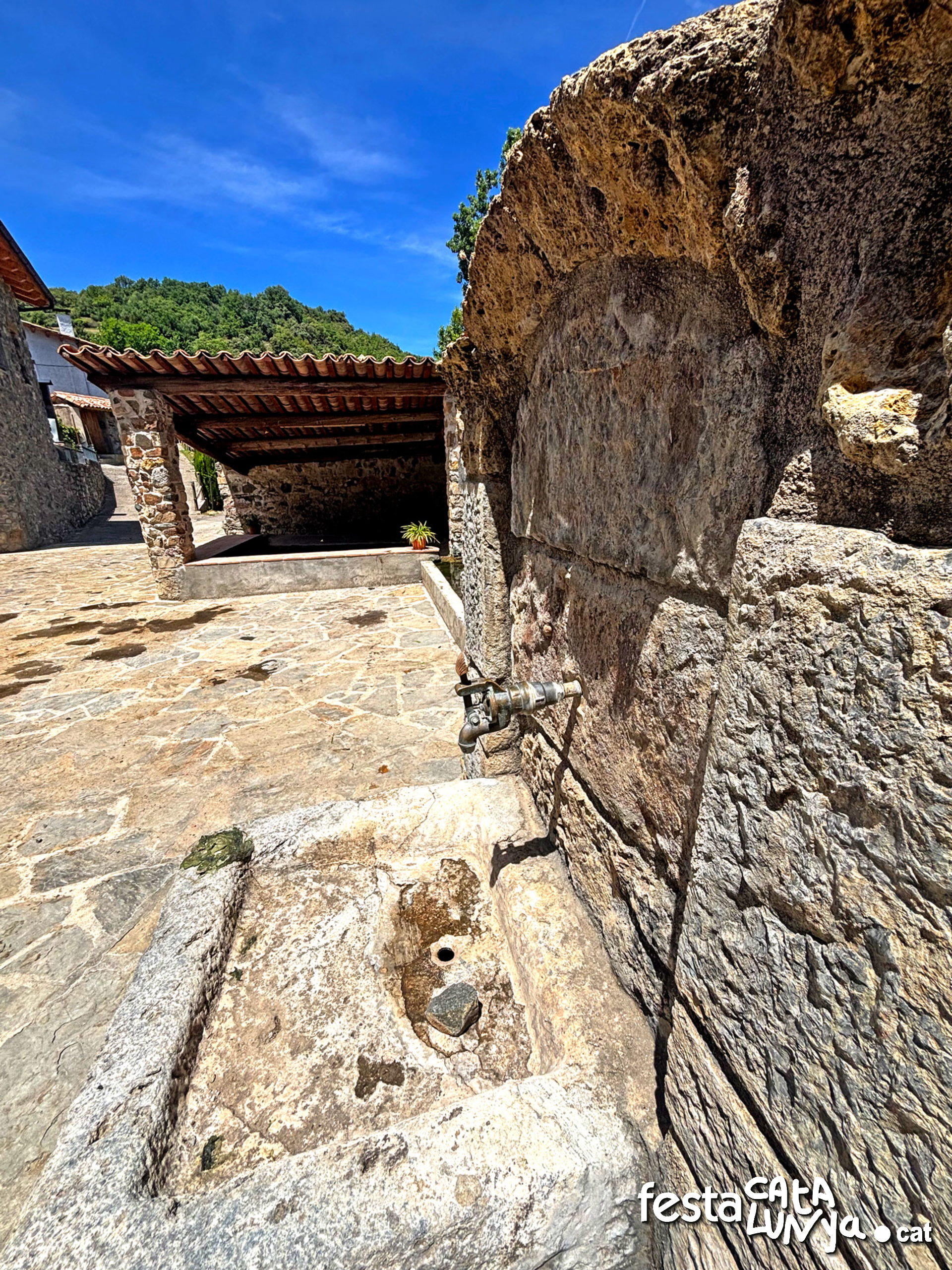 Font, cóm o abeurador i safareig de Naens - Senterada