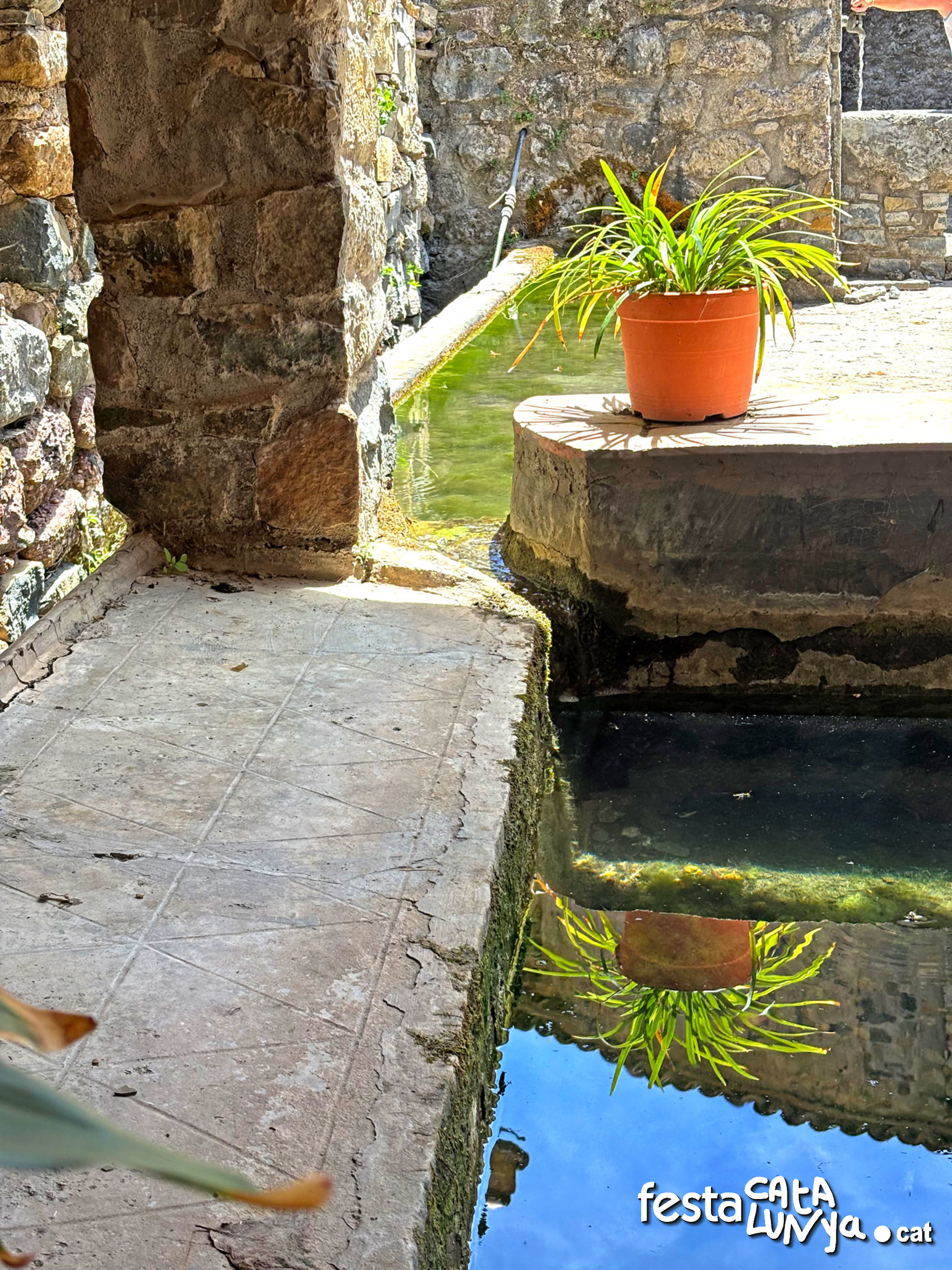 Font, cóm o abeurador i safareig de Naens - Senterada