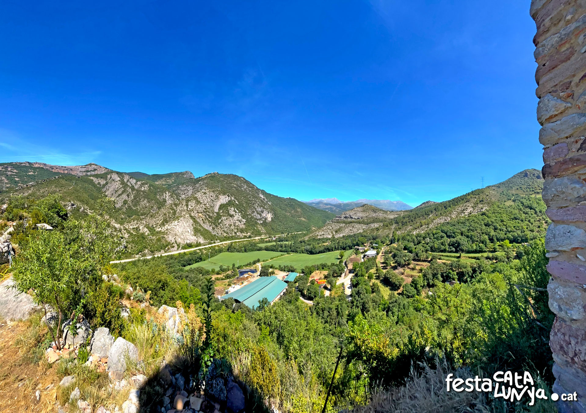 Mirador panoràmic des de l'església de Sant Feliu de Reguard - Senterada