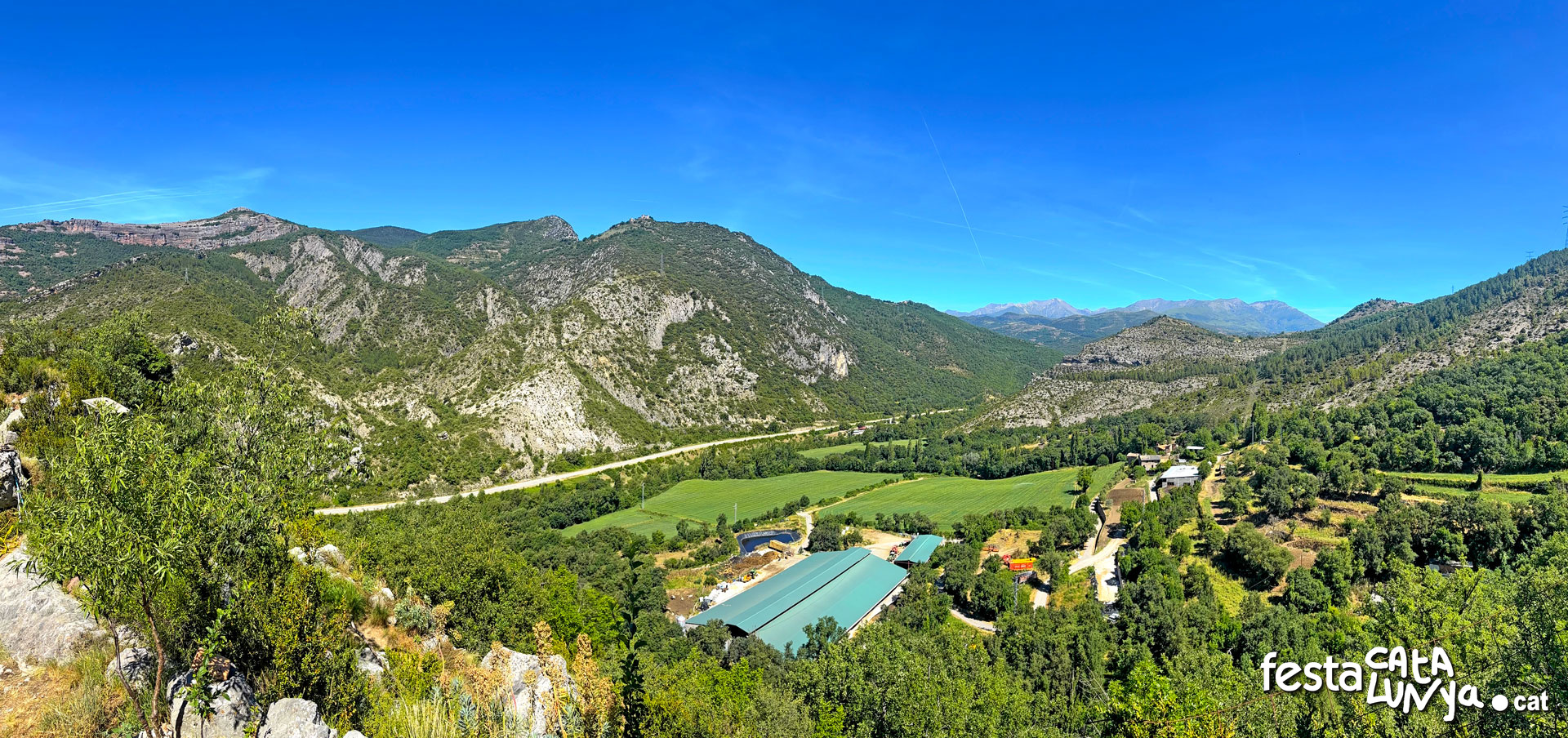 Mirador panoràmic des de l'església de Sant Feliu de Reguard - Senterada