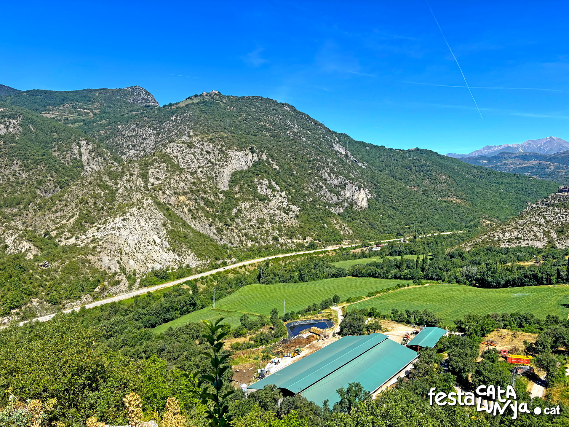 Mirador panoràmic des de l'església de Sant Feliu de Reguard - Senterada