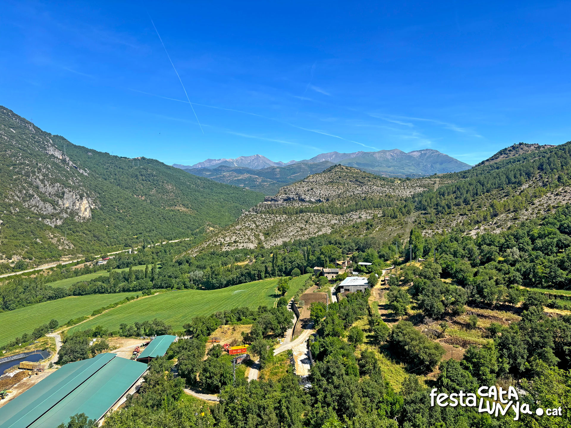 Mirador panoràmic des de l'església de Sant Feliu de Reguard - Senterada