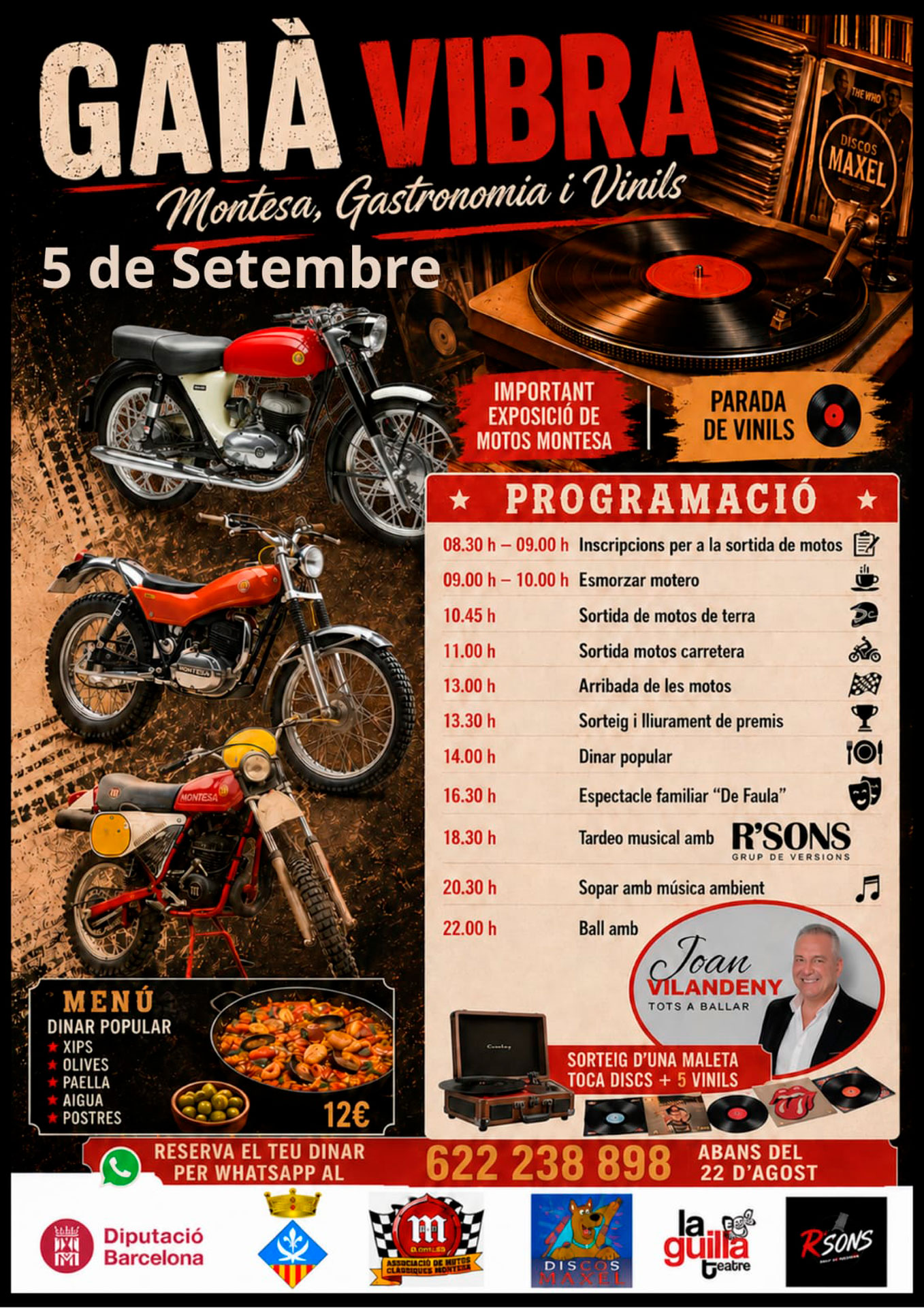 Gaià Vibra, Montesa, Gastronomia i Vinils 2026