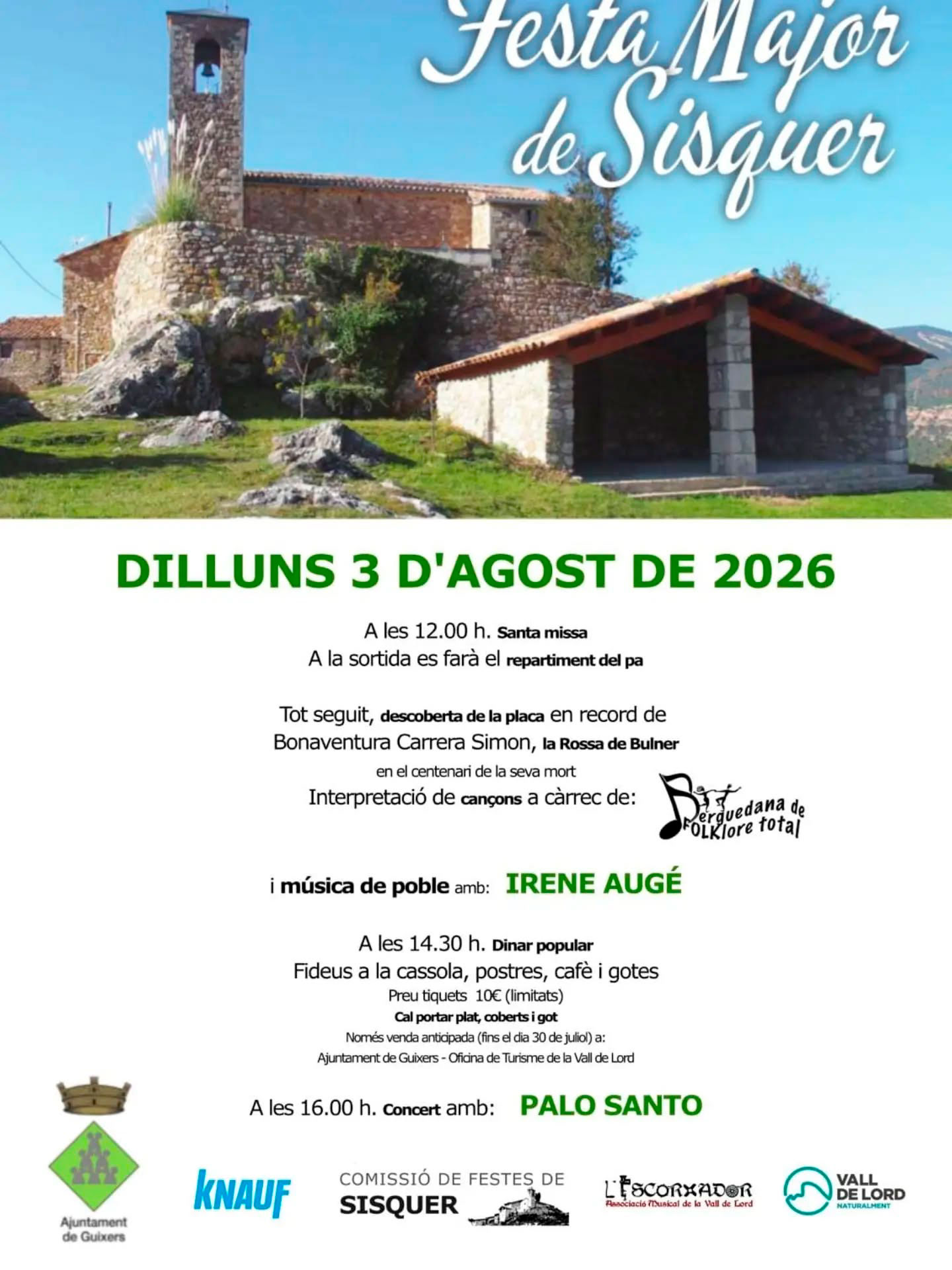 Festa Major de Sisquer 2026 - Guixers