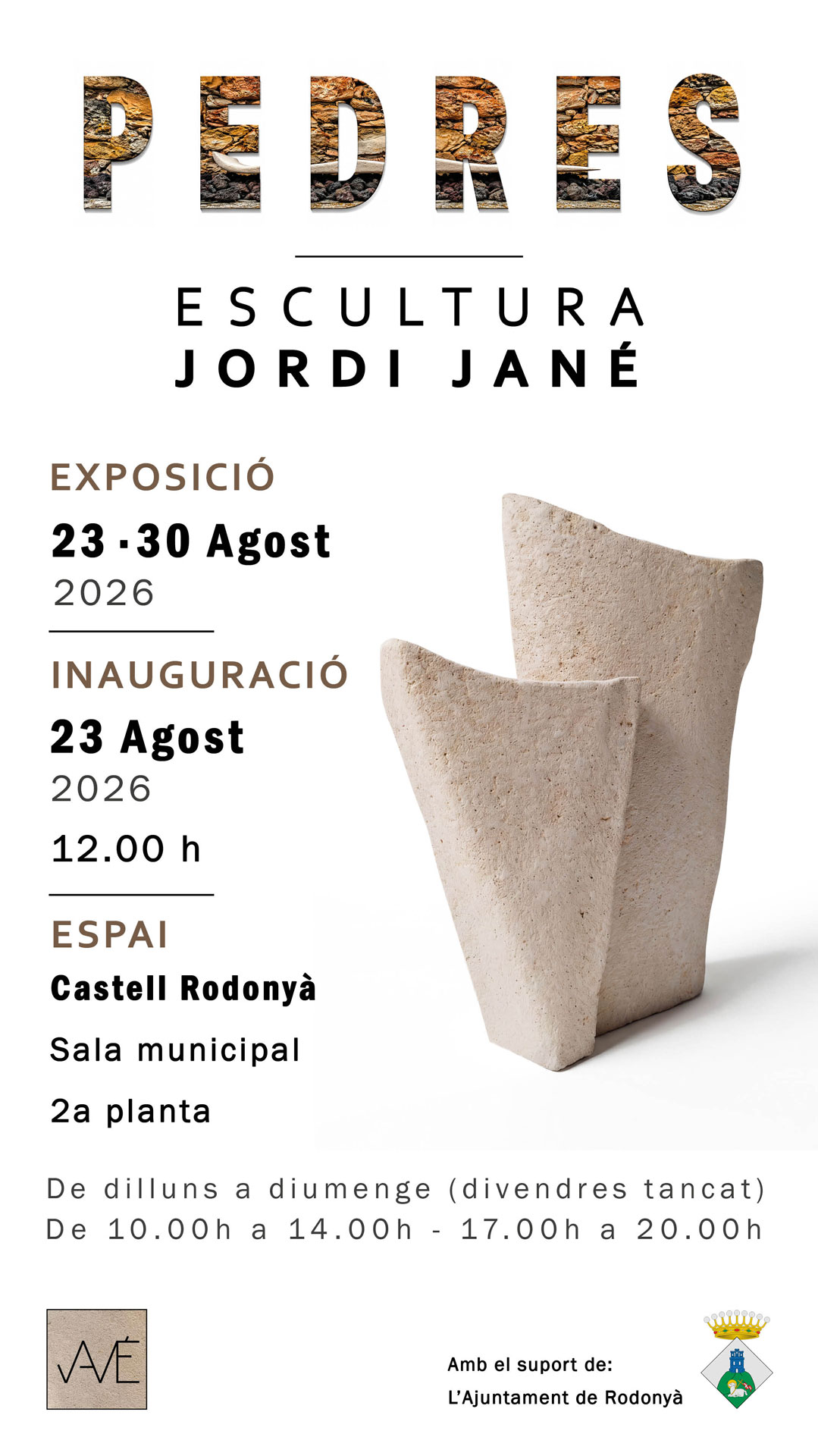Exposició d’escultura a Rodonyà «PEDRES» de Jordi Jané