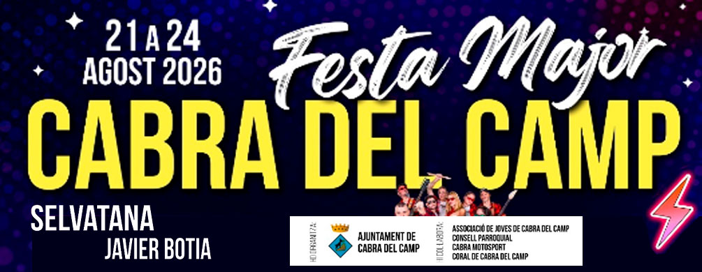 Banner de Cabra del Camp - Festa Major 2026