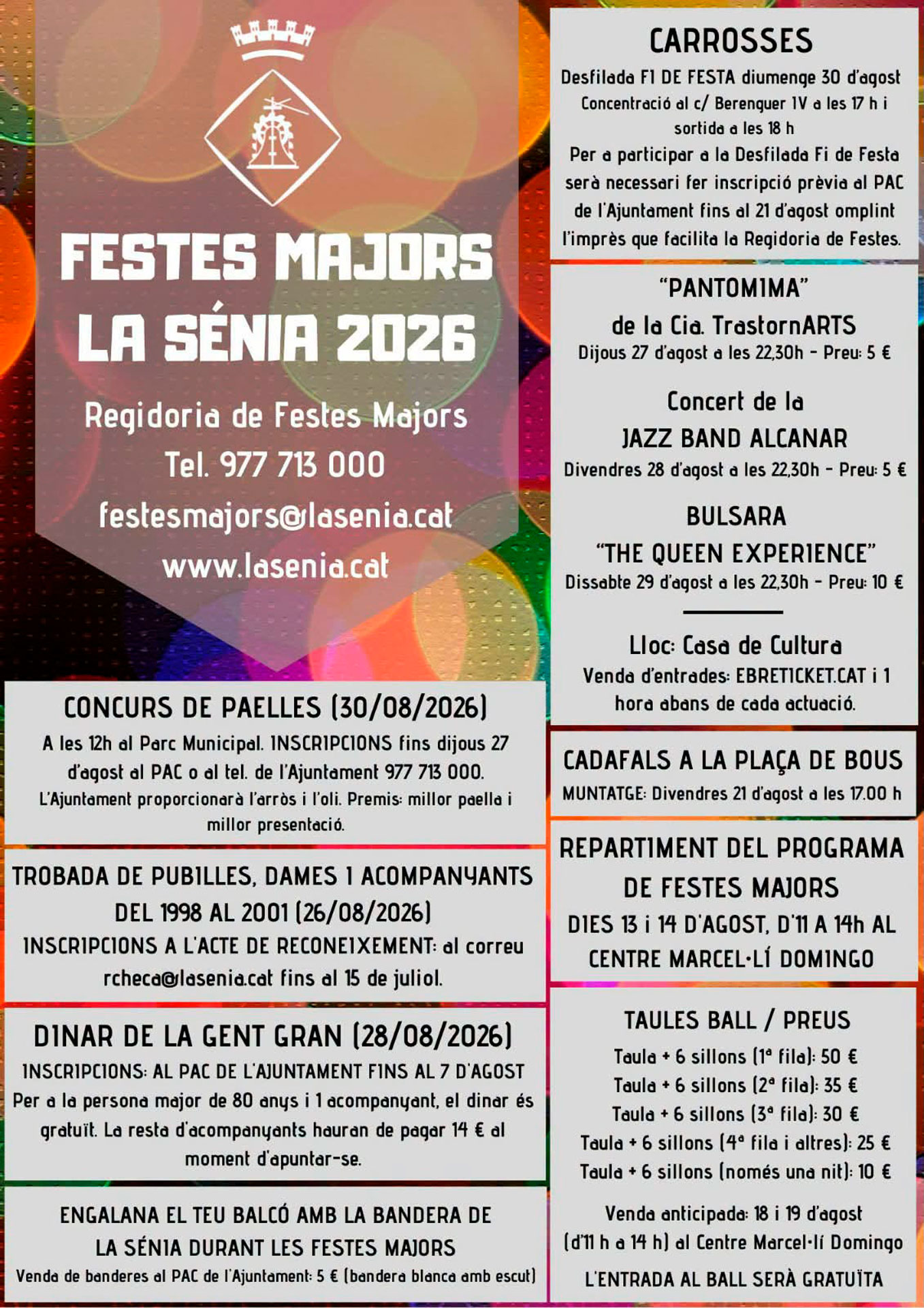 Festes Majors 2026 - La Sénia