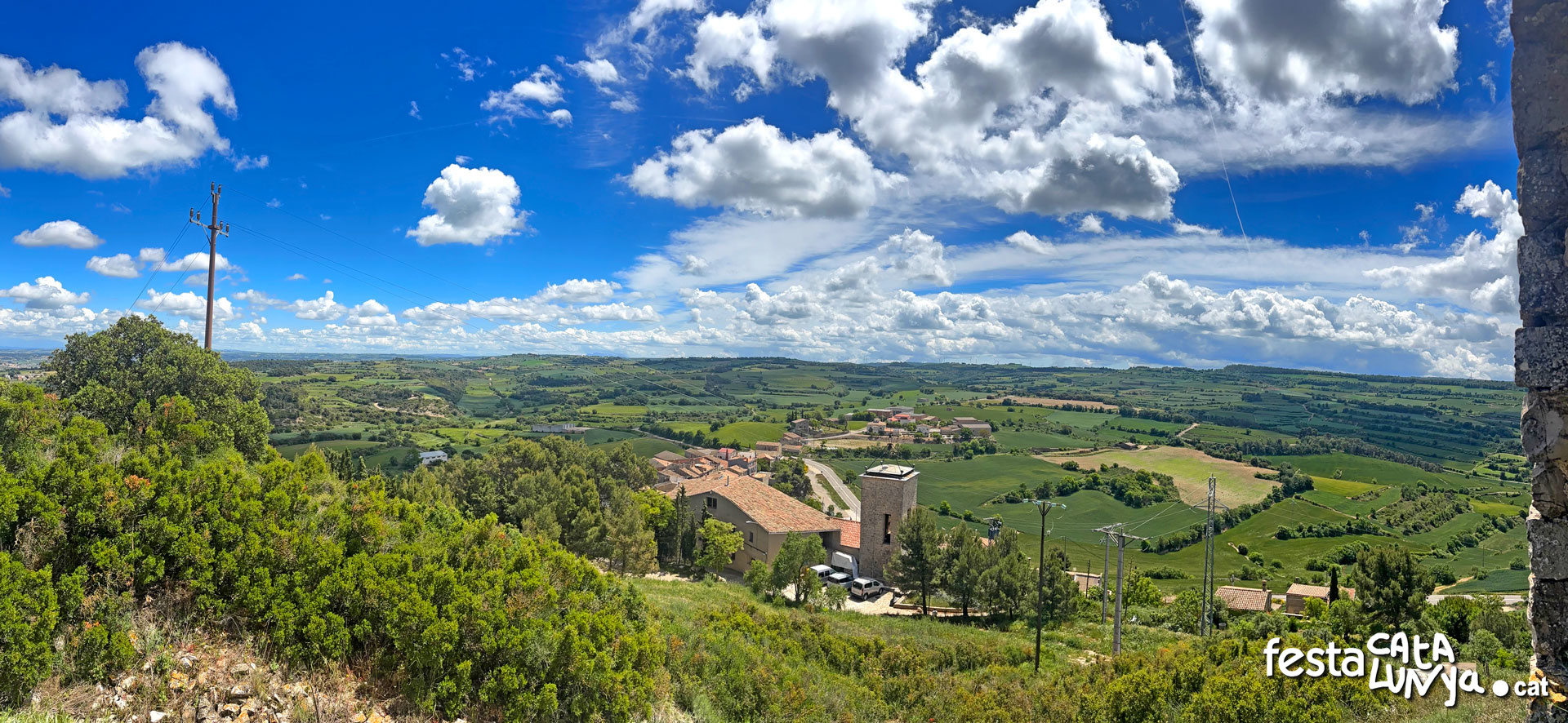 Vistes panoràmiques des del turó del castell de la Guàrdia Lada - Montoliu de Segarra