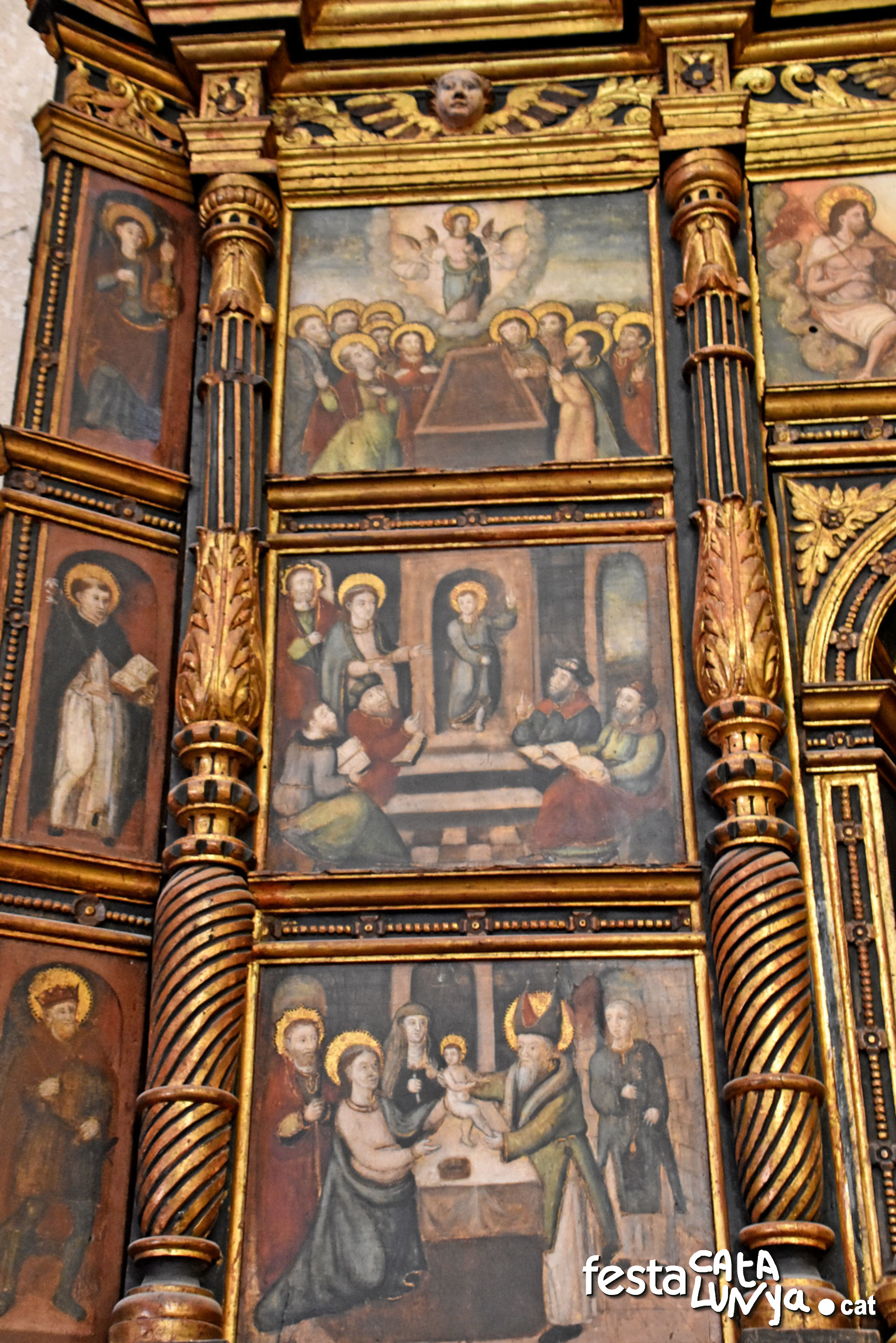 Retaule del Roser de l'església parroquial de Santa Caterina - Vinyols i els Arcs