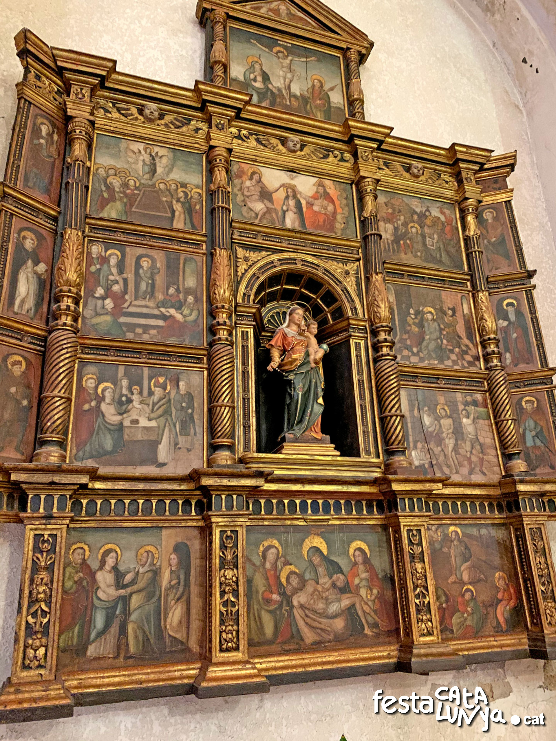 Retaule del Roser de l'església parroquial de Santa Caterina - Vinyols i els Arcs