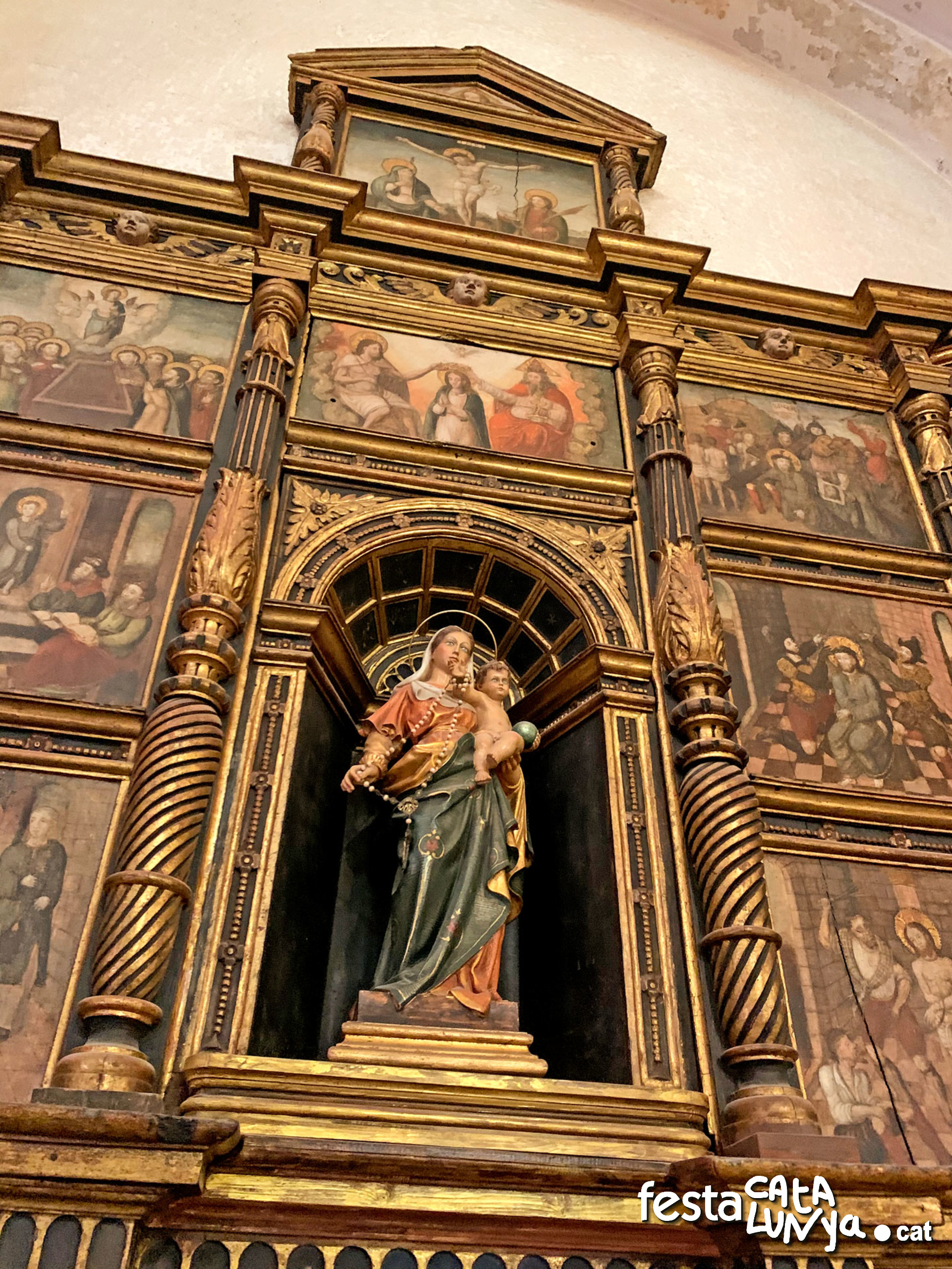 Retaule del Roser de l'església parroquial de Santa Caterina - Vinyols i els Arcs