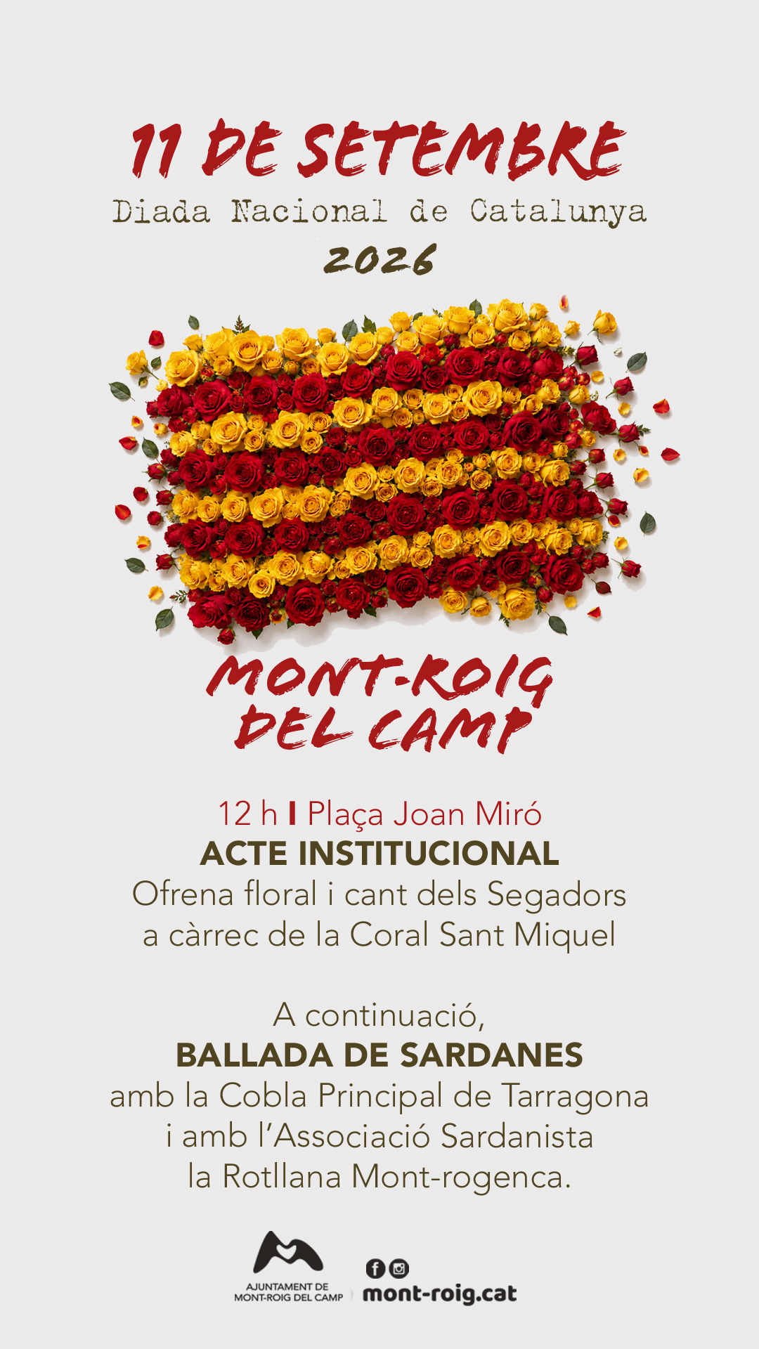 11 de Setembre, Diada Nacional de Catalunya 2026 - Mont-roig i a Miami Platja