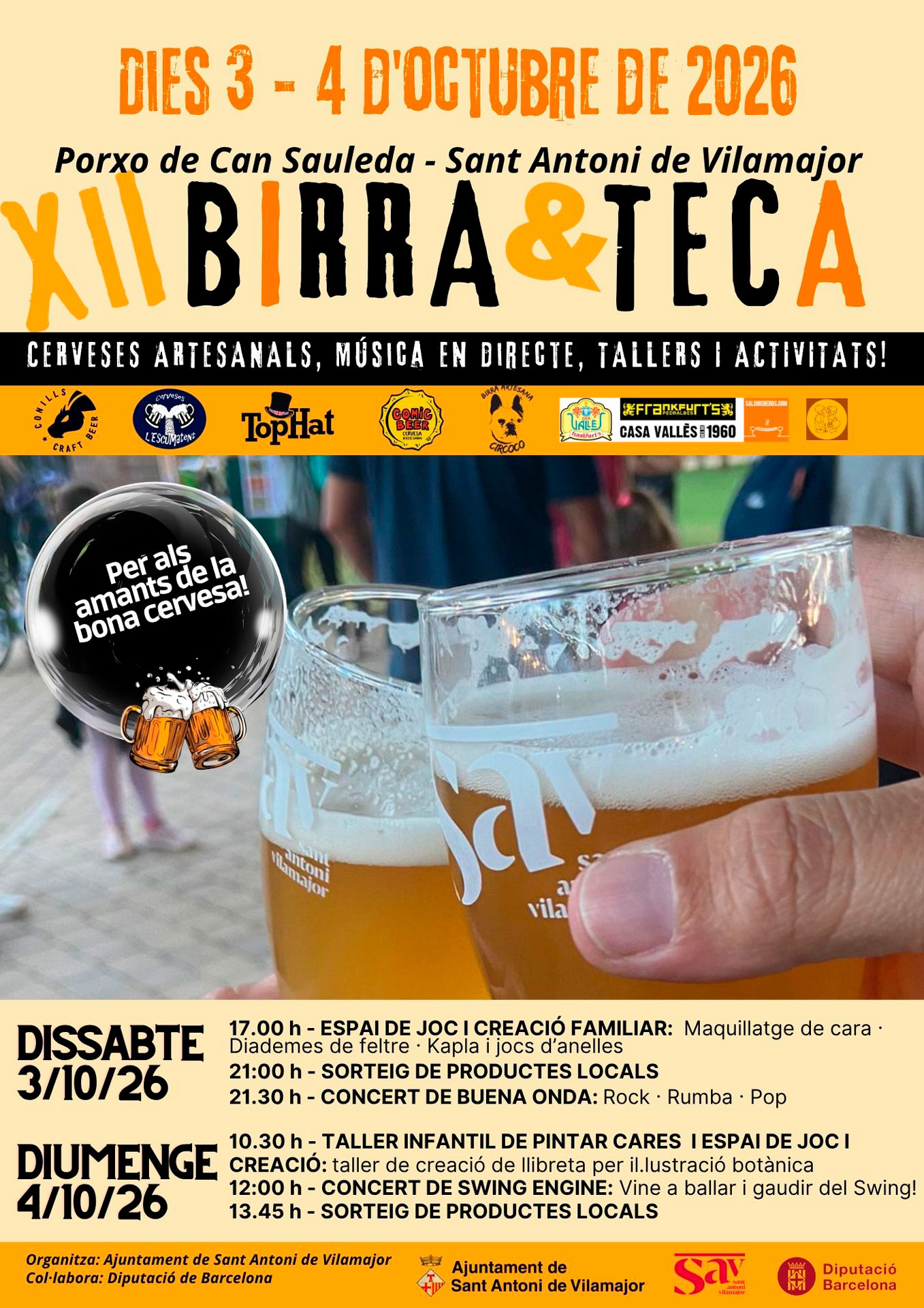 Birra&Teca, Mostra de cervesa artesana i productes artesans 2026 - Sant Antoni de Vilamajor
