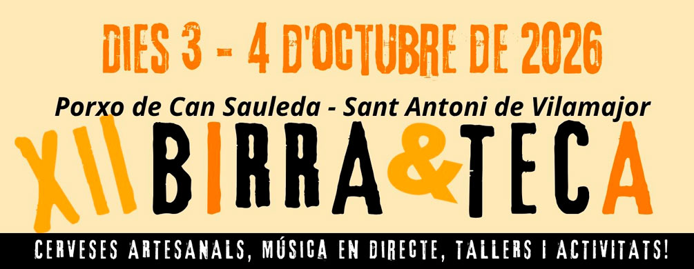 Banner de Sant Antoni de Vilamajor - Birra&Teca 2026