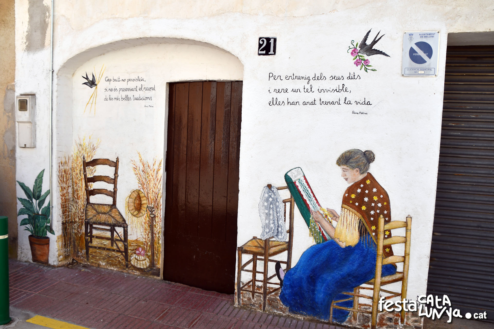 Bellvei - Mural de les Gorres de Cop i les Puntes de Coixí a Bellvei