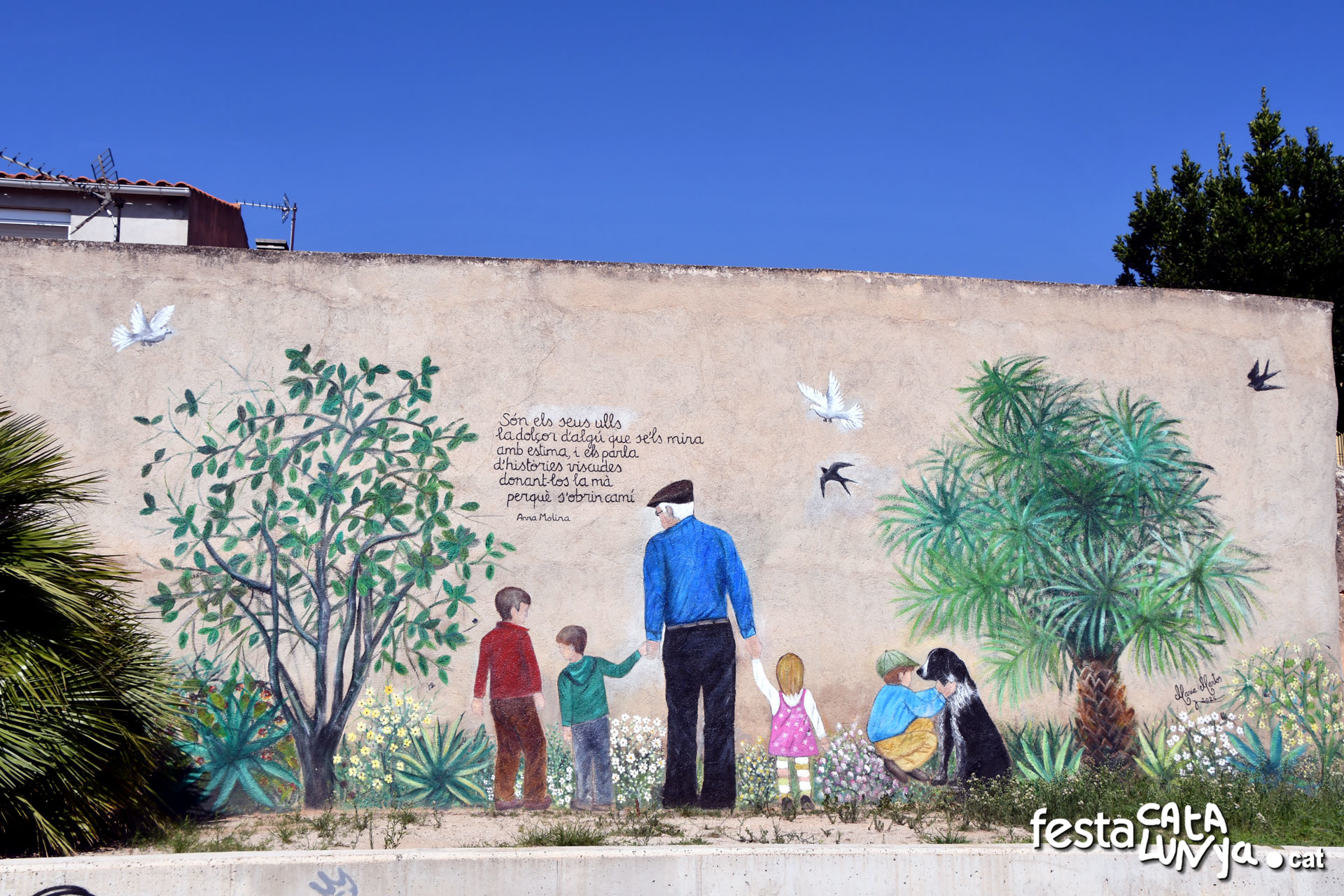Bellvei - Mural L'Avi a Bellvei